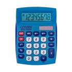 Калькулятор настольный Citizen "SDC-450NBLCFS", 8-разрядный, 120 х 87 х 22 мм, двойное питание, синий - Фото 5