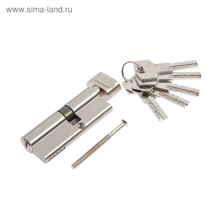 Цилиндровый механизм Стандарт F-02 80, 30×10×40, с перфоключом, цвет хром - Фото 1