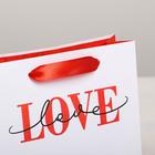 Пакет подарочный ламинированный горизонтальный, упаковка, «LOVE», S 15 x 12 х 5,5 см 4479150 - фото 13844269