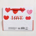 Пакет подарочный ламинированный горизонтальный, упаковка, «LOVE», S 15 x 12 х 5,5 см 4479150 - фото 13844270