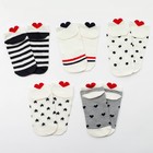 Набор женских носков (5 пар) MINAKU «Сердечки», размер 36-37 (23 см) - фото 8933029