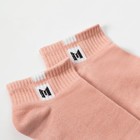 Набор детских носков 2 пары MINAKU Однотонные, цвет розовый/серый, размер 35-38 (22-24 см) - Фото 3