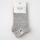 Набор детских носков 2 пары MINAKU Однотонные, цвет розовый/серый, размер 35-38 (22-24 см) - Фото 5