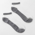 Набор стеклянных носков 3 пары "Француженка", р-р 36-37 (23 см), цвет мята/корал/серый - Фото 8