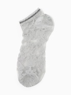 Набор стеклянных носков 2 пары «Цветочки», р-р 35-37 (22-25 см) цв. серый/чайная роза - фото 809405270