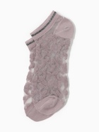 Набор стеклянных носков 2 пары «Цветочки», р-р 35-37 (22-25 см) цв. серый/чайная роза - фото 809405271