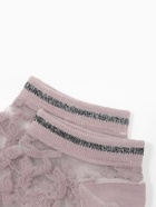 Набор стеклянных носков 2 пары «Цветочки», р-р 35-37 (22-25 см) цв. серый/чайная роза - фото 809405273