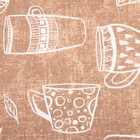 Шторы для кухни «Доляна» Cup of tea 150×180 см- 2 шт., подхваты - 2 шт., 164 г/м², 100% хлопок - Фото 4