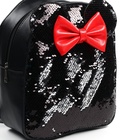 Рюкзак детский с пайетками, 27 см × 23 см × 10 см, «Мышка с бантиком», Минни Маус - Фото 6