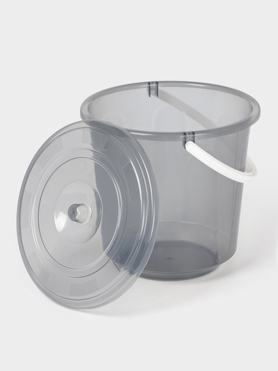 Ведро с крышкой «Хозяюшка», 5 л, d=22 см, h=22 см, пластик, МИКС