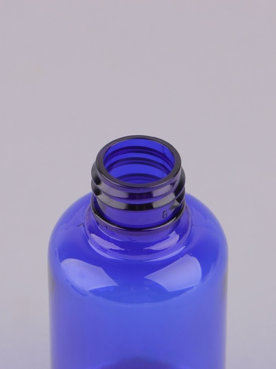 Бутылочка для хранения, с дозатором, 50 мл, цвет синий/белый