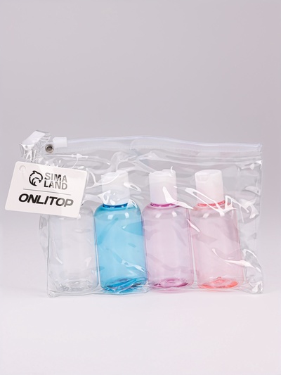 Набор для хранения, в чехле, 4 предмета, 75 мл, цвет МИКС