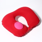 Подушка надувная для шеи, дорожная, с насосом, 47×27 см, МИКС - Фото 3