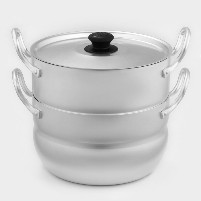 Кастрюля-пароварка, 2.5 л, 1 сетка, штампованный алюминий - Фото 1