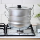 Кастрюля-пароварка, 2.5 л, 1 сетка, штампованный алюминий - Фото 9