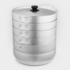 Манты-казан, 6 л, d=26 см, с 4 сетками, высота секции 5 см, с крышкой, штампованный алюминий - Фото 2