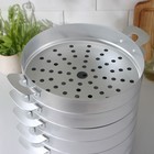 Манты-казан, 6 л, d=26 см, с 4 сетками, высота секции 5 см, с крышкой, штампованный алюминий - Фото 8