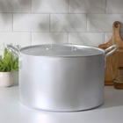 Котёл, 30 л, d=40 см, с крышкой, алюминий, серебристая - Фото 5