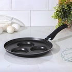 Сковорода «Хит», d=24 см, порционная, антипригарное покрытие, алюминий, чёрная - Фото 8