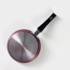 Сковорода блинная «Хит», d=18 см, пластиковая ручка, антипригарное покрытие, алюминий, бордовая - Фото 6