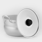 Кастрюля, 3 л, металлическая крышка, штампованный алюминий - Фото 2