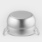 Кастрюля, 3 л, d=20 см, с крышкой, штампованный алюминий, серебристая - Фото 4