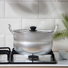 Кастрюля, 3 л, d=20 см, с крышкой, штампованный алюминий, серебристая - Фото 5