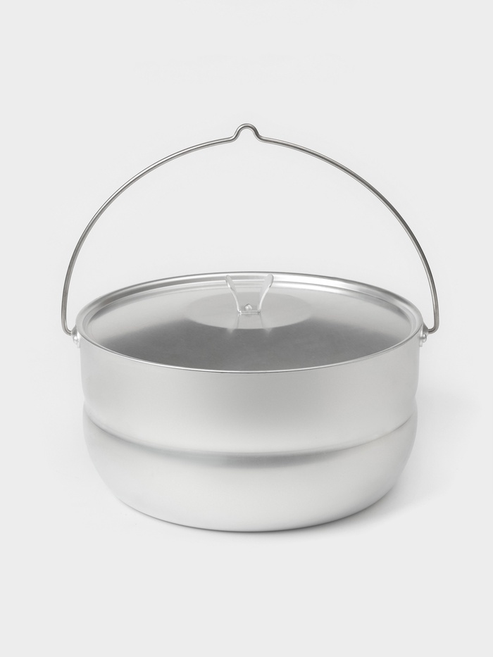 Котелок туристический, 6 л, с крышкой, штампованный алюминий - Фото 1