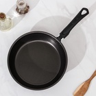 Сковорода «Классика атлас», d=24 см, пластиковая ручка, стеклянная крышка, антипригарное покрытие, алюминий, чёрная - Фото 11