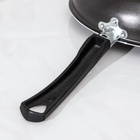 Сковорода «Классика атлас», d=24 см, пластиковая ручка, стеклянная крышка, антипригарное покрытие, алюминий, чёрная - Фото 14