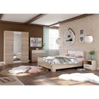 Кровать «Аврора» без ПМ, 90х200 см, со встроенным основанием, Сонома/Белый - Фото 3