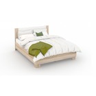 Кровать «Аврора» без ПМ, 140 × 200 см, со встроенным основанием, цвет сонома / белый - Фото 1