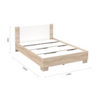 Кровать «Аврора» без ПМ, 140 × 200 см, со встроенным основанием, цвет сонома / белый - Фото 2