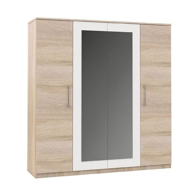 Шкаф 4-х дверный «Аврора», 2004 × 574 × 2118 мм, цвет сонома / белый