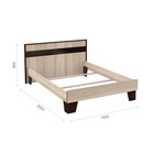 Кровать «Эшли» без ПМ, 140 × 200 см, без основания, цвет венге / дуб сонома - Фото 2