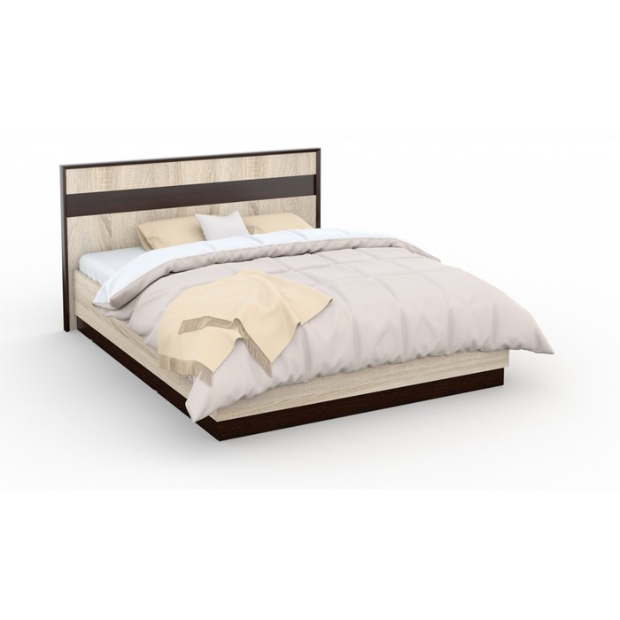 Кровать «Эшли» с ПМ, 160 × 200 см, цвет венге / дуб сонома - Фото 1