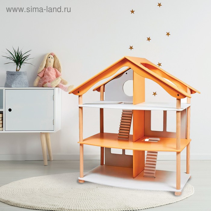 Дом кукольный «Уютный уголок» оранжевый - Фото 1
