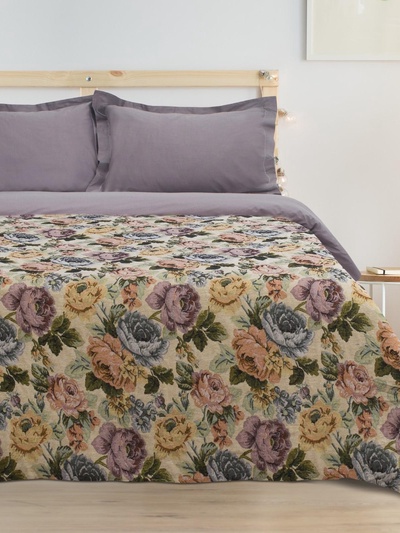 Покрывало гобеленовое «Этель. Пионы», 160×200 см