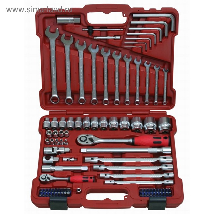 Набор инструментов Perfect Tools PT-T495A-BS1, 1/2", 1/4", 95 предметов - Фото 1