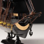 Корабль "Веселый Роджер", черные паруса, 24×6×22 см - Фото 3