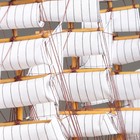 Корабль "Бонавентур" с белыми парусами, белый корпус, 49*10*43см - фото 6268434