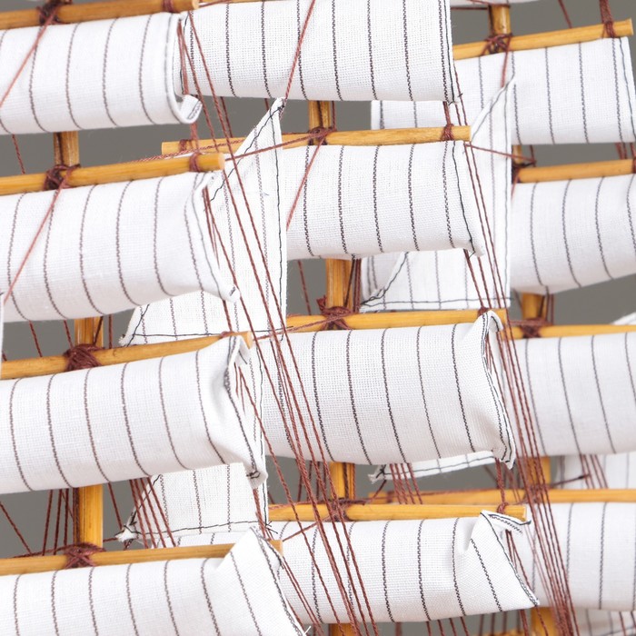 Корабль "Бонавентур" с белыми парусами, белый корпус, 49*10*43см - фото 1896797688