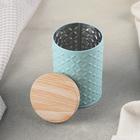 Банка для сыпучих «Ромб», 430 мл, 7.3×11.5 см, жесть, голубая - Фото 2