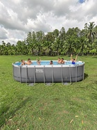 Бассейн каркасный Bestway Power Steel, 549×274×122 см, фильтр-насос, тент, лестница, 56710 - Фото 9
