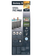 Бассейн каркасный Power Steel, 549×274×122 см, фильтр-насос, тент, лестница, овальный, 56710 Bestway - Фото 17
