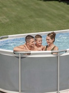 Бассейн каркасный Bestway Power Steel, 549×274×122 см, фильтр-насос, тент, лестница, 56710 - Фото 11