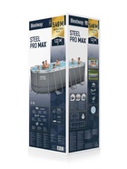 Бассейн каркасный Bestway Power Steel, 549×274×122 см, фильтр-насос, тент, лестница, 56710 - Фото 17