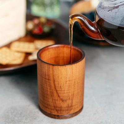 Стакан Magistro, 450 мл, 10×8 см, дерево из натурального кедра, коричневый
