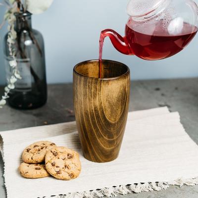 Стакан деревянный Mаgistrо, 450 мл, 15×9,5 см, из натурального кедра, коричневый