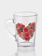 Кружка стеклянная «Цветочное сердце», 300 мл, рисунок МИКС - Фото 2